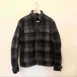 GAP wool-blend plaid jacket